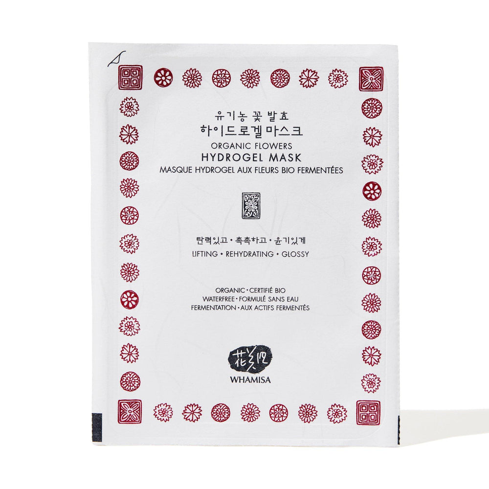 3681-Organic Flowers Hydrogel Facial Mask Masken WHAMISA 1 Stk (€11,95 / 1 Stück)